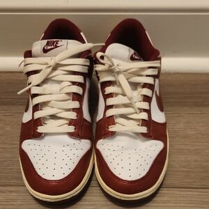 Nike Men's Burgundy and White Sneakers